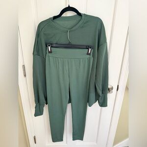 Source Unknown Green Pantsuit
